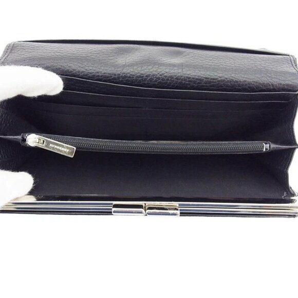 BURBERRY Long Wallet Logo Leather Authentic Used - Picture 8 of 11